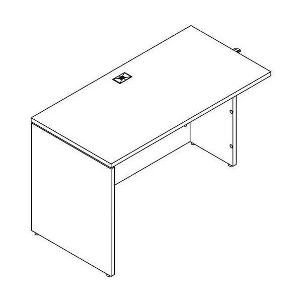 Groupe Lacasse Table, Laminate Modesty Panel, 48inWx24inDx29-3/8inH, Sahara LASM1DT2448BR - main